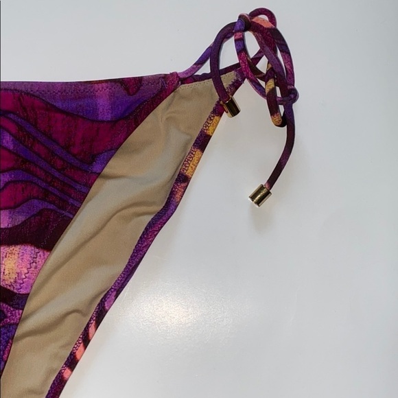 Fun Purple & Magenta Side Tie Swim Bottom Medium - Picture 2 of 7